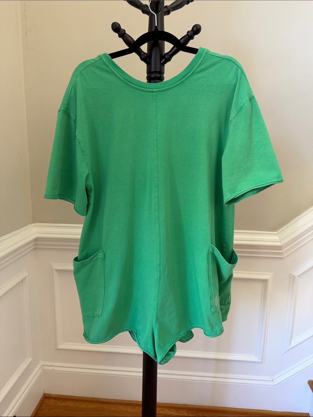 Green Free People Movement Women Romper with Pockets